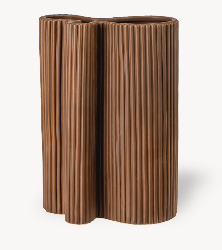 Stences - Wrap vase, brun - Stences