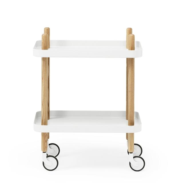 Normann Copenhagen Block Rullevogn Hvid/ Eg - Normann Copenhagen