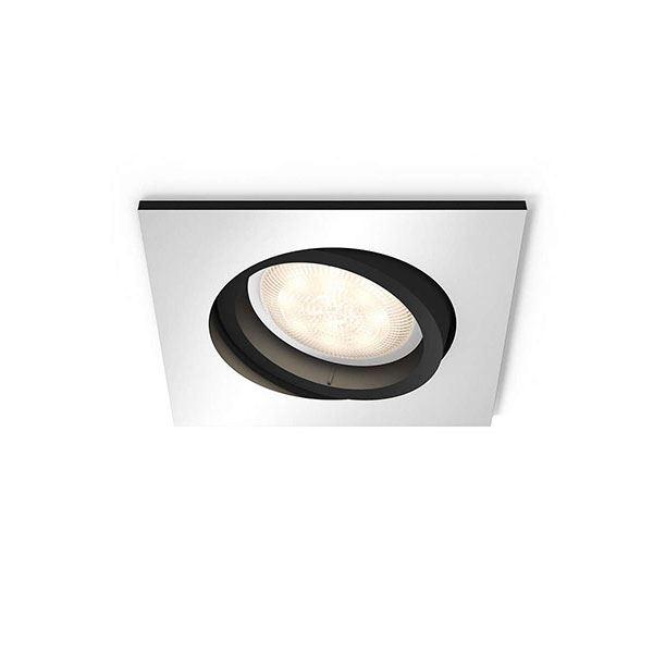 Philips Hue Milliskin Spot Square Aluminium excl. Dæmper - Philips HUE