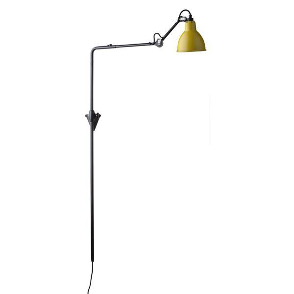 Lampe Gras N216 Væglampe Mat Sort & Mat Gul - Lampe Gras