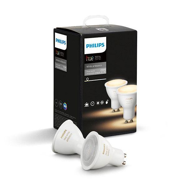 Philips Hue White Ambiance 5.5W GU10 2pak - Philips HUE