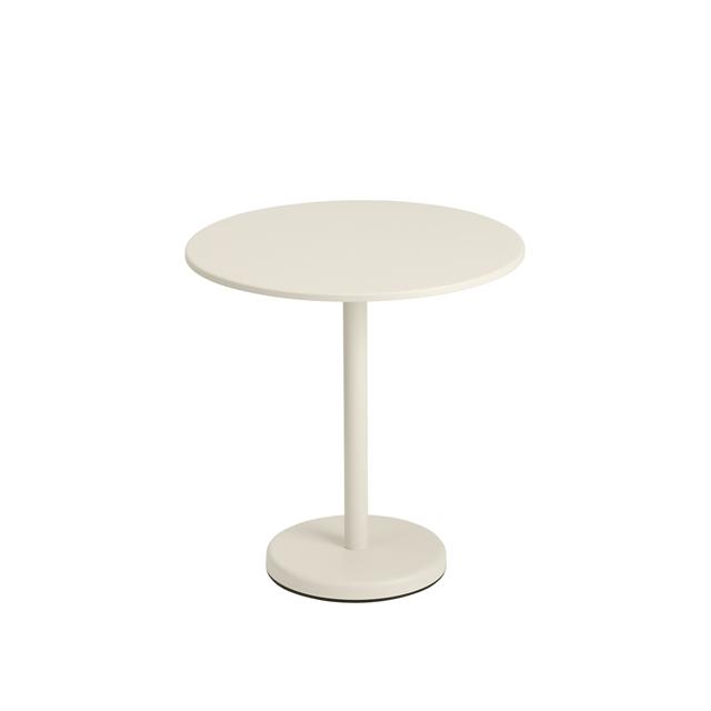 Muuto Linear Steel Café Havebord Råhvid Ø70 - Muuto