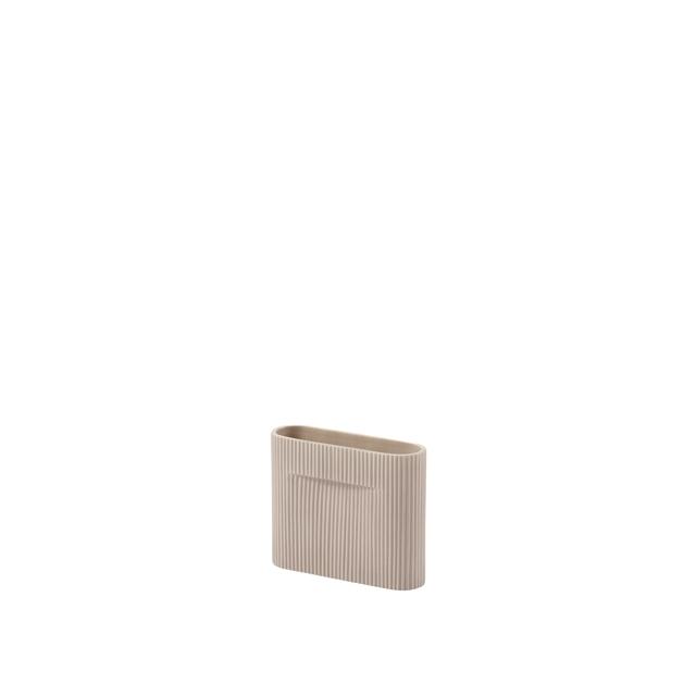 Muuto Ridge Vase Beige H16,5 cm - Muuto