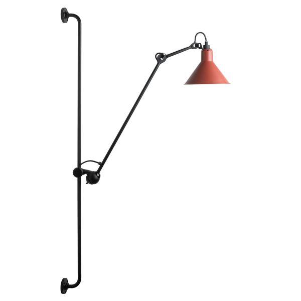 Lampe Gras N214 Væglampe Mat Sort & Rød - Lampe Gras