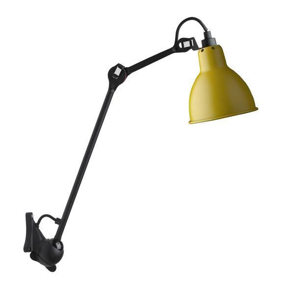 Lampe Gras N222 Væglampe Mat Sort & Mat Gul - Lampe Gras