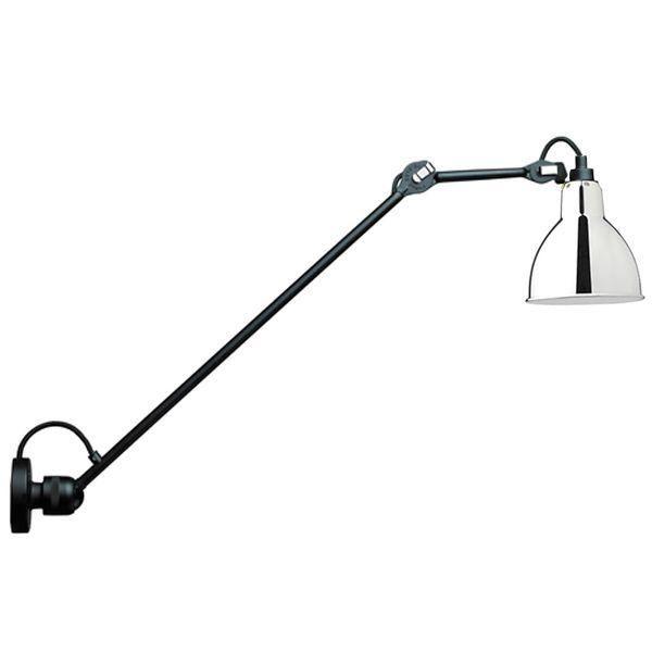 Lampe Gras N304 L60 Væglampe Mat Sort & Krom Hardwired - Lampe Gras