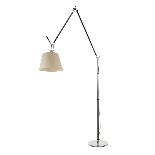 Artemide Tolomeo Mega Gulvlampe Pergament 32 cm Skærm m. Lysdæmper - Artemide