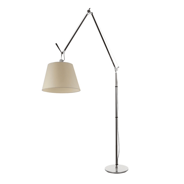 Artemide Tolomeo Mega Gulvlampe Pergament 42 cm Skærm m. Lysdæmper - Artemide