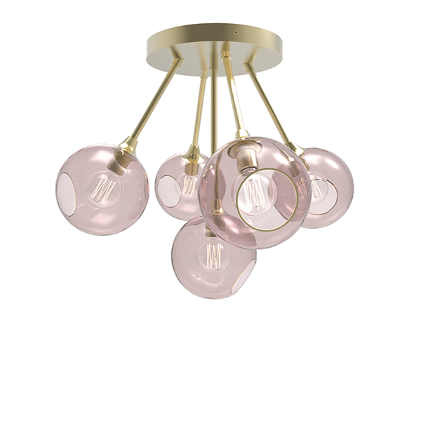 Design by Us Ballroom Molecule Loftlampe Pink/Guld - Design By Us