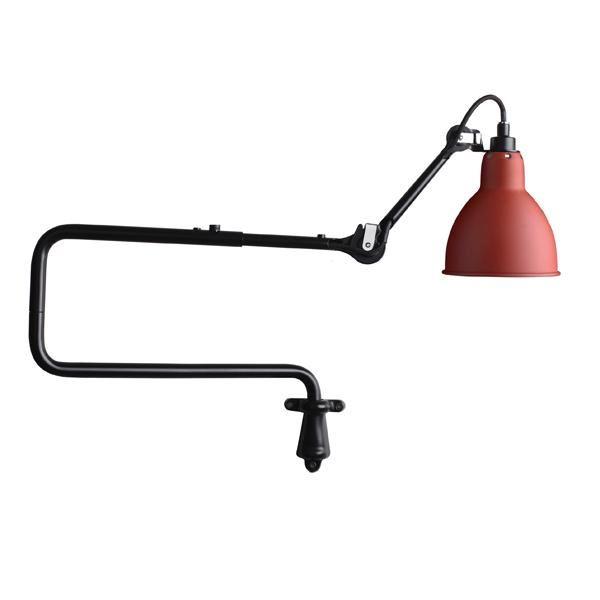 Lampe Gras N303 Væglampe Mat Sort & Rød - Lampe Gras