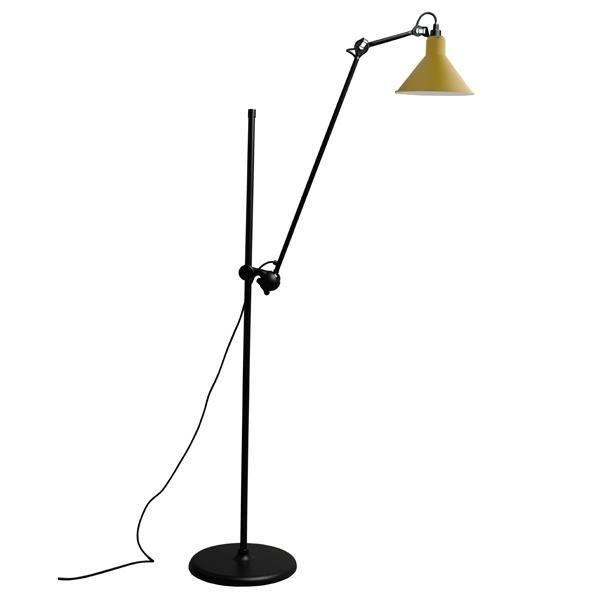 Lampe Gras N215 Gulvlampe Mat Sort & Mat Gul - Lampe Gras