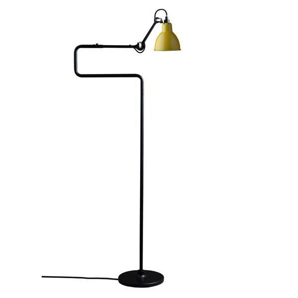 Lampe Gras N411 Gulvlampe Mat Sort & Mat Gul - Lampe Gras