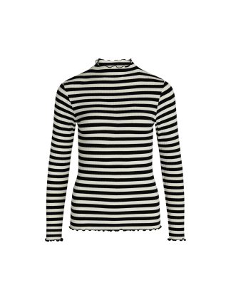 Mads Nørgaard - 5X5 Stripe Trutte Tee top  - mønstret - Size (s) - Mads Nørgaard