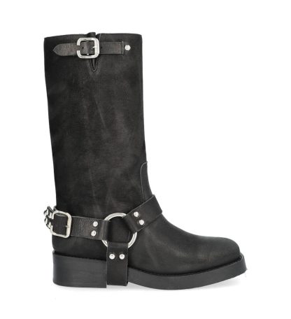 Billi Bi - A5385 Biker Støvle  - sort - Size (38) - Billi Bi