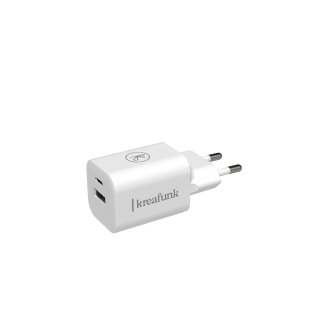 Kreafunk - aDAPT USB-oplader - hvid - KREAFUNK
