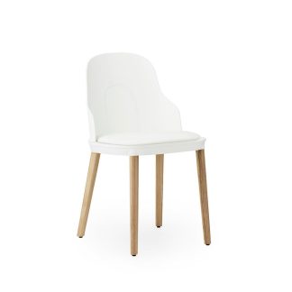 Normann Copenhagen - Allez stol, m/betræk Ultra Leather - hvid/egetræ - Normann Copenhagen