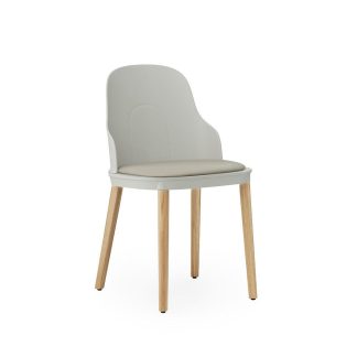 Normann Copenhagen - Allez stol, m/betræk Ultra Leather - Warm grey/egetræ - Normann Copenhagen