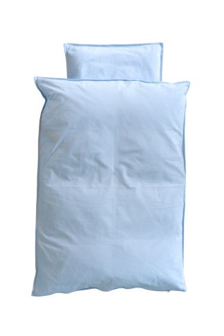 Omhu - Percale baby sengetøj, lys blå - 70x100 cm. - Omhu