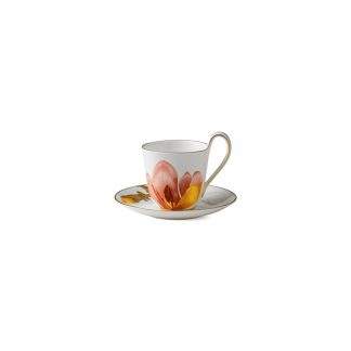 Royal Copenhagen - Flora højhankskop og underkop, Magnolia - 27 cl. - Royal Copenhagen