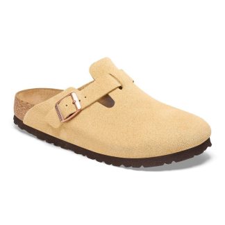 Birkenstock - Boston Suede clogs  - creme - Size (37) - Birkenstock