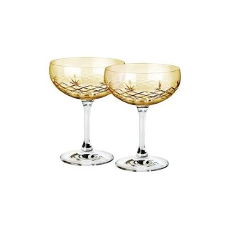 Frederik Bagger - Crispy Citrine Gatsby champagneglas, Amber - 2 stk. - Frederik Bagger