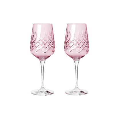 Frederik Bagger - Crispy Topaz Madame hvidvinsglas, pink, 2 stk - 35 cl - Frederik Bagger