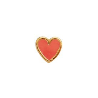 Stine A Jewelry - Petit Love Heart ørering - Coral - STINE A Jewelry