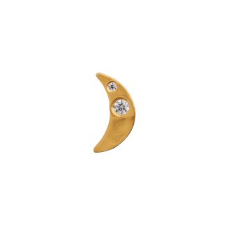 Stine A Jewelry - Petit bella moon ørering, forgyldt - H: 8,7 mm. - STINE A Jewelry