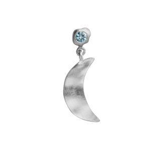 Stine A Jewelry - Big Dot Bella Moon ørering - sølv/Blue Lagoon - STINE A Jewelry