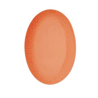 Aida - Confetti Apricot oval fad m/relief - 36x25,5 cm. - Aida