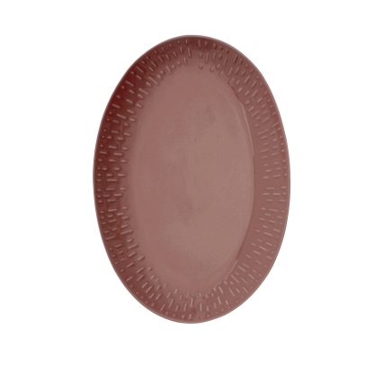 Aida - Confetti Bordeaux oval fad m/relief - 36x25,5 cm. - Aida