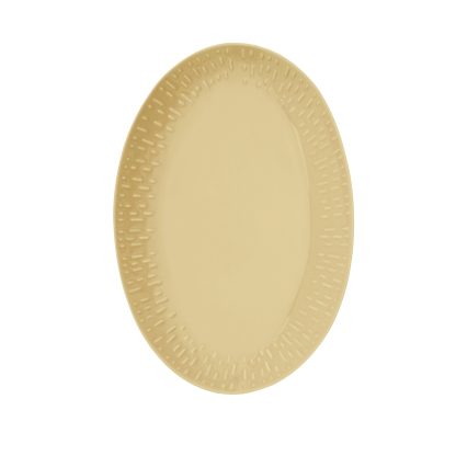 Aida - Confetti Mustard oval fad m/relief - 36x25,5 cm. - Aida