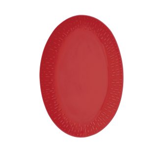 Aida - Confetti Chili oval fad m/relief - 36x25,5 cm. - Aida