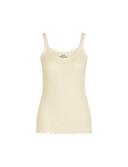 Mads Nørgaard - Pointella Trille top  - creme - Size (m) - Mads Nørgaard