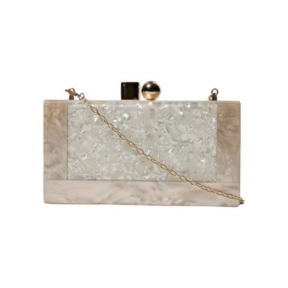 Bahne Accessories - Perlemords Square clutch - beige - Bahne Accessories