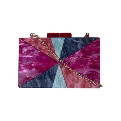 Bahne Accessories - Perlemords Square clutch - rosa - Bahne Accessories