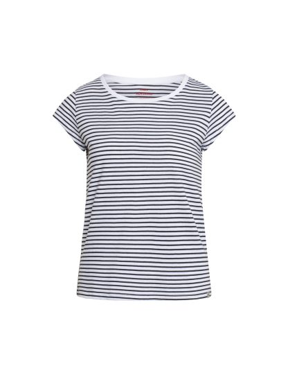 Mads Nørgaard - Organic Favorite Stripe Teasy t - hvid - Size (l) - Mads Nørgaard