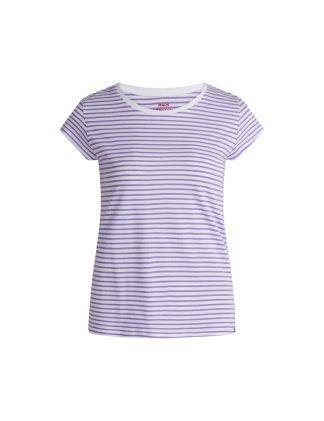 Mads Nørgaard - Organic Jersey Stripe Teasy t - lilla - Size (s) - Mads Nørgaard