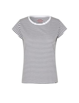 Mads Nørgaard - Organic Jersey Stripe Teasy T - grå - Size (m) - RAW