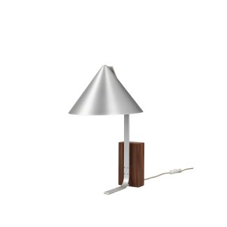 Kristina Dam Studio - Cone bordlampe - Brushed Aluminum & Walnut - Kristina Dam Studio