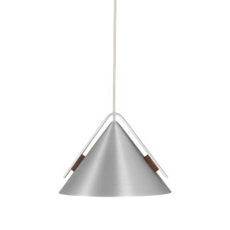 Kristina Dam Studio - Cone Pendant lampe, S - Brushed Aluminum & Walnut - Kristina Dam Studio