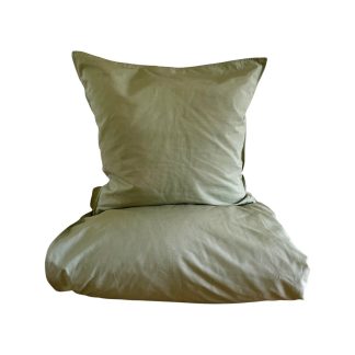 Omhu - Percale sengetøj - Dusty Green - Omhu