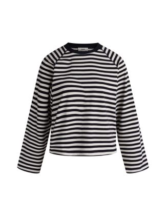 Mads Nørgaard - Heavy Single Stripe Themar Ls Tee bluse  - mønstret - Size (s) - Mads Nørgaard