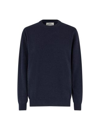 Mads Nørgaard - Kasey Eco Wool striktrøje  - blå - Size (m) - Mads Nørgaard