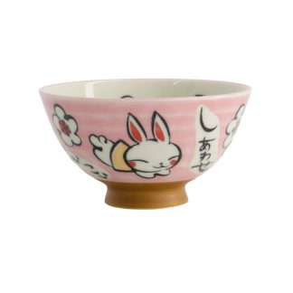 Tokyo Design Studio - Kawaii Rabbit Rice skål, pink - 300 ml. - Tokyo Design Studio