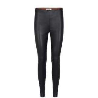 Mos Mosh - Lucille stretch læder Legging  - sort - Size (xl) - Maanesten