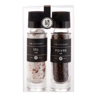 Lie Gourmet - Gaveæske kværne, salt m. chili/peber - 150 g/55 g - Karmameju