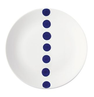 Easy Life - Håndmalet keramik frokosttallerken, Blue Punti - Ø20,5 cm - Easy Life