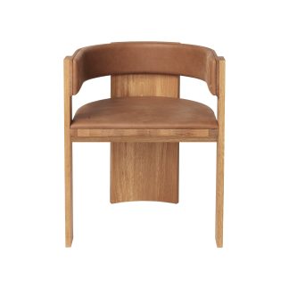 Kristina Dam Studio - Collector spisebordsstol - Oiled Oak/ Nubuck Leather - Kristina Dam Studio