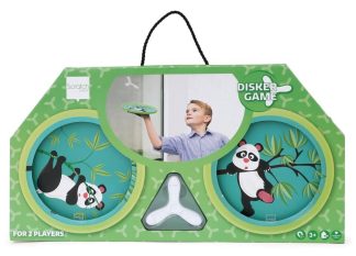 Scratch - Kastespil med propel, panda  - mønstret - Size (ø 20cm) - Scratch